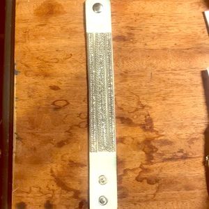 White jeweled bracelet